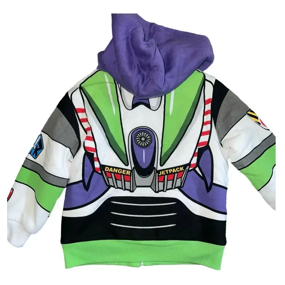 DISNEY TOY STORY BUZZ LIGHTYEAR  HOODED FLEECE ZIP JACKET Costume 12 months New